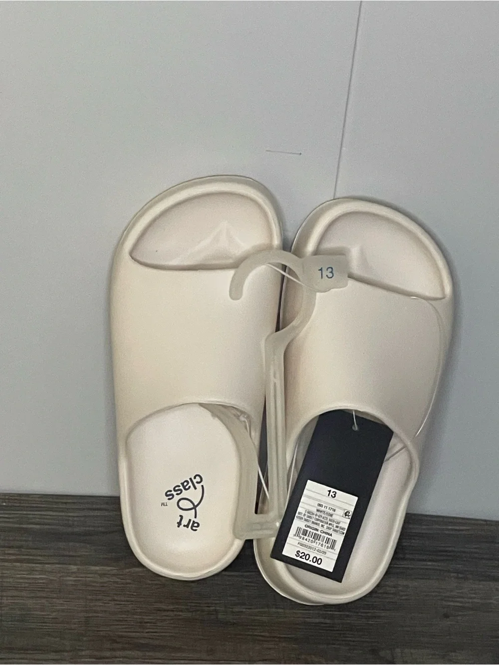 art class Cream Slide Sandals for Kids